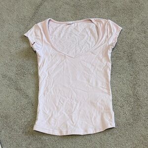 Garage Blush Pink Short Sleeve V-Neck Tee